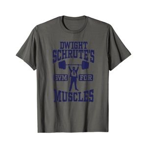 The Office Dwight's Gym for Muscles Short Sleeve T-Shirt, Men’s, Medium